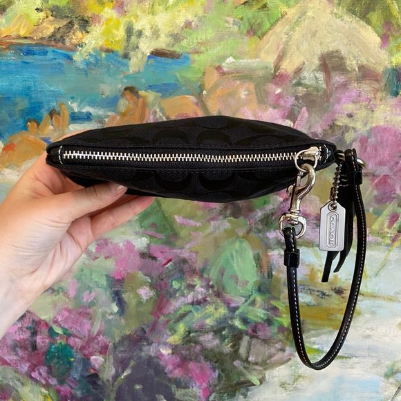 Vintage Black Coach Wristlet - Picture 3 of 4